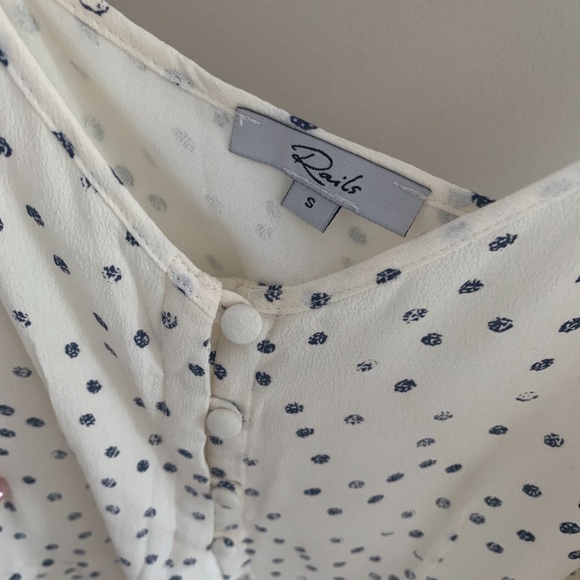 Frida Polka Dot Ruffled High-low Midi Dress In Ivory - Picture 4 of 5